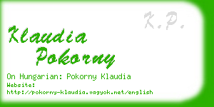 klaudia pokorny business card